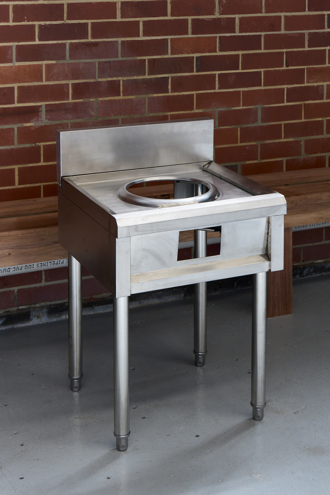 Stainless steel wok station table